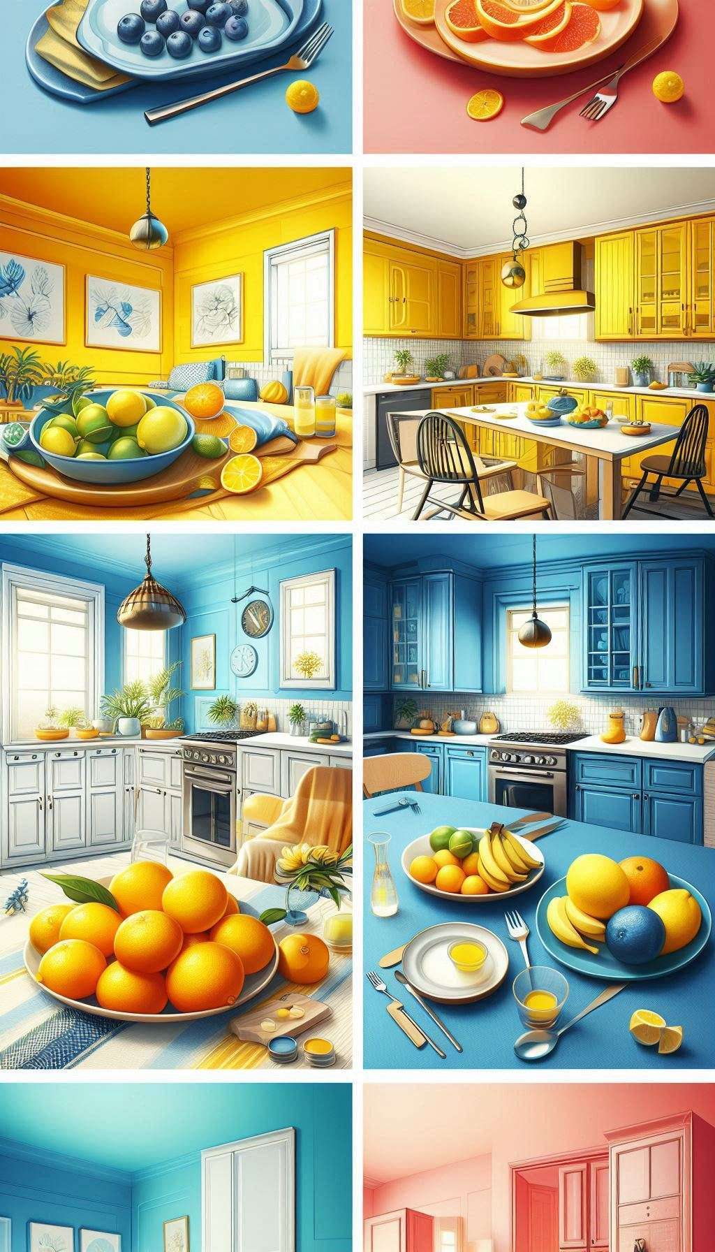 Sarı mavi gibi canlı