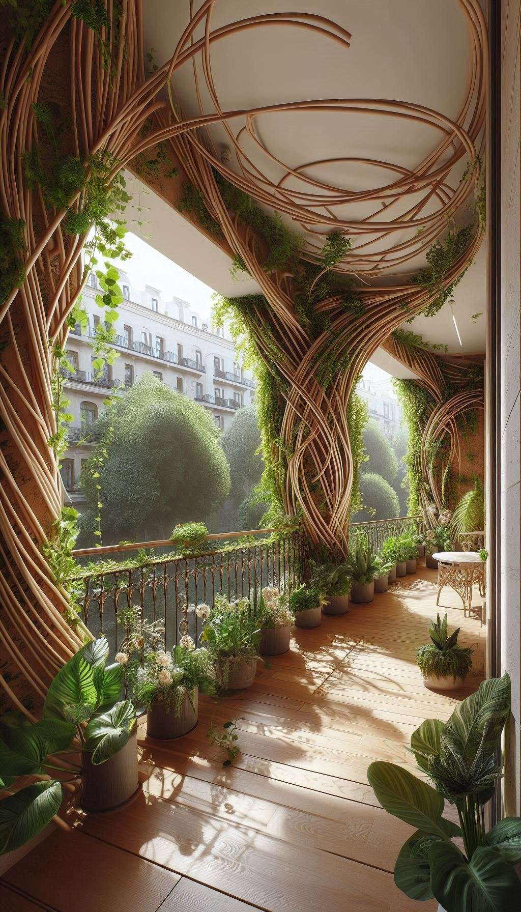 Bitkilerle Canlanan Balkonlar